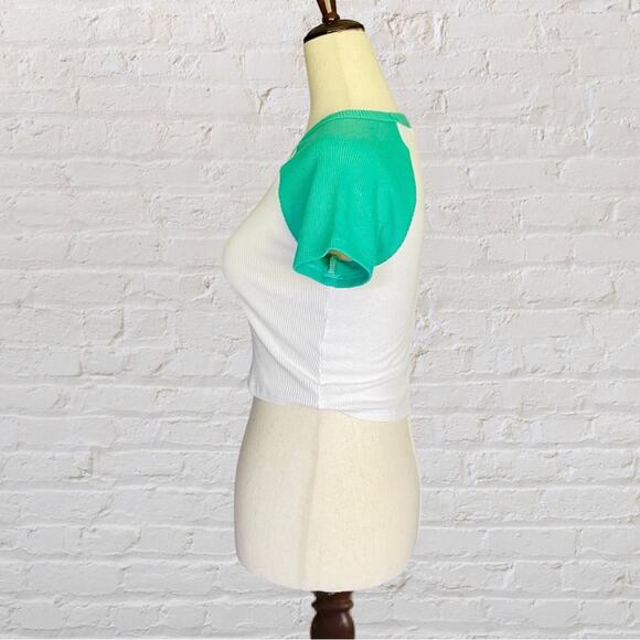 Full Tilt Cropped Baby Tee Beverly Hills Tennis Club Women’s S 90s Tenniscore - Picture 6 of 11